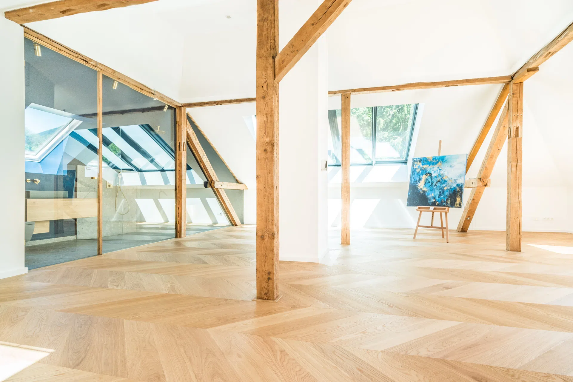 Französisch Fischgrät - Privatvilla in Brannenburg von Kramer Parkett - Bild 2