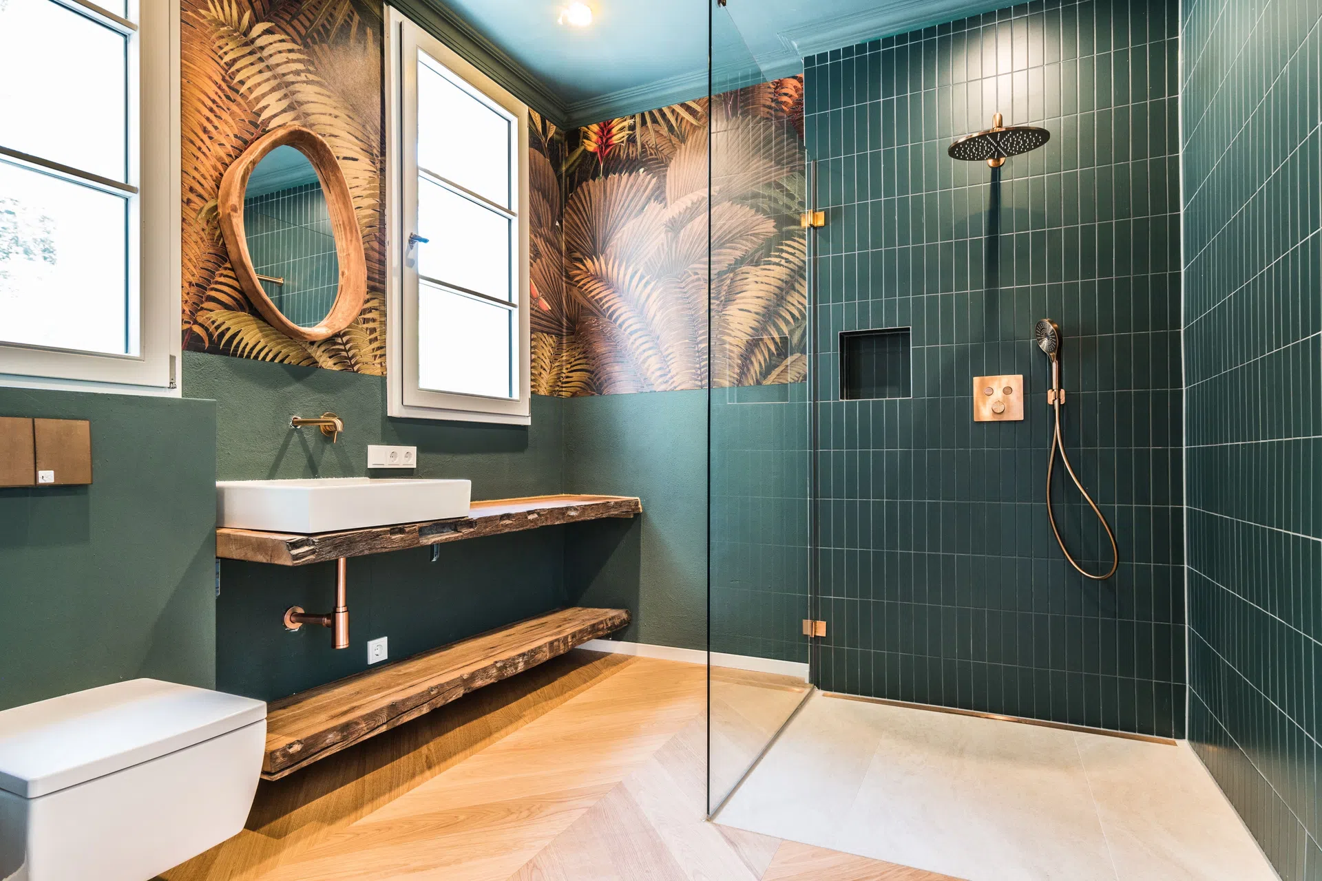 Französisch Fischgrät - Privatvilla in Brannenburg von Kramer Parkett